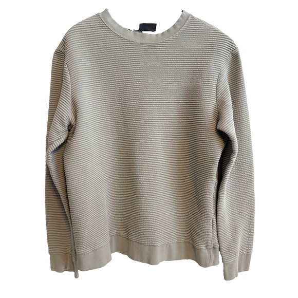 H&M Mens Med Crew Neck Ribbed Sweater Casual Office Cozy Career Timeless - Picture 1 of 10